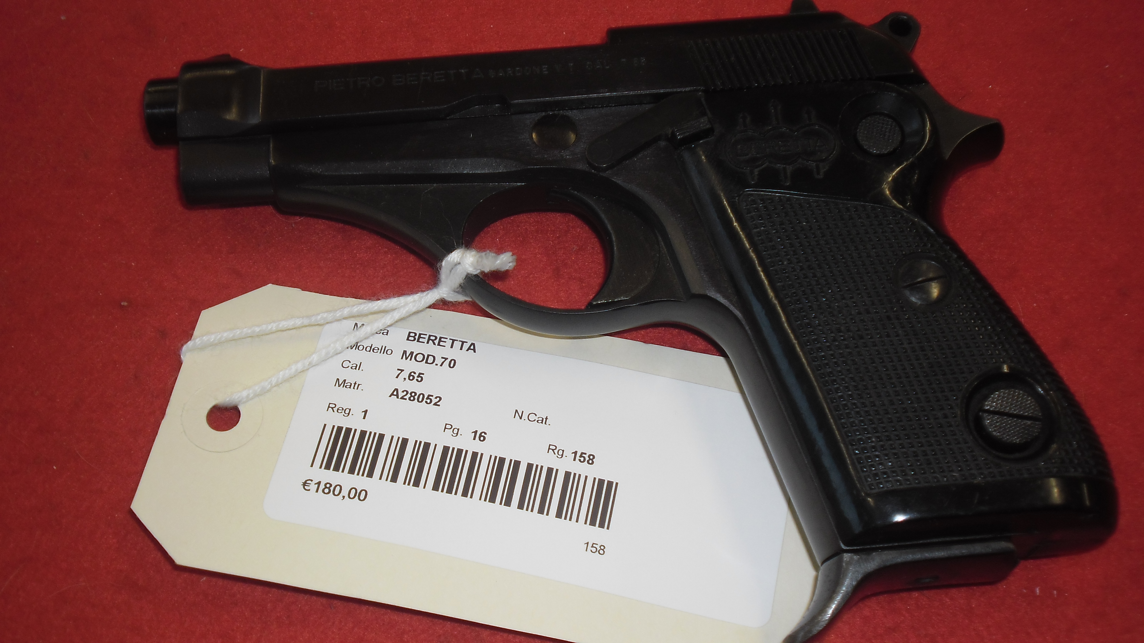 PISTOLA SEMIAUTOMATICA - MARCA BERETTA - MODELLO MOD.70 - CALIBRO 7,65 208
